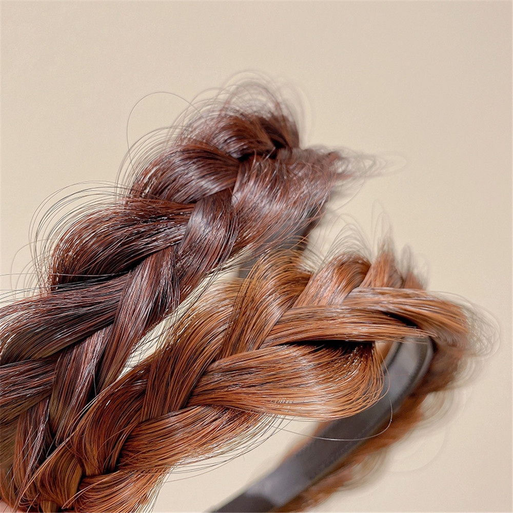 Băng Đô Kiểu Tóc Giả Thắt Bím Thời Trang Cho Nữ