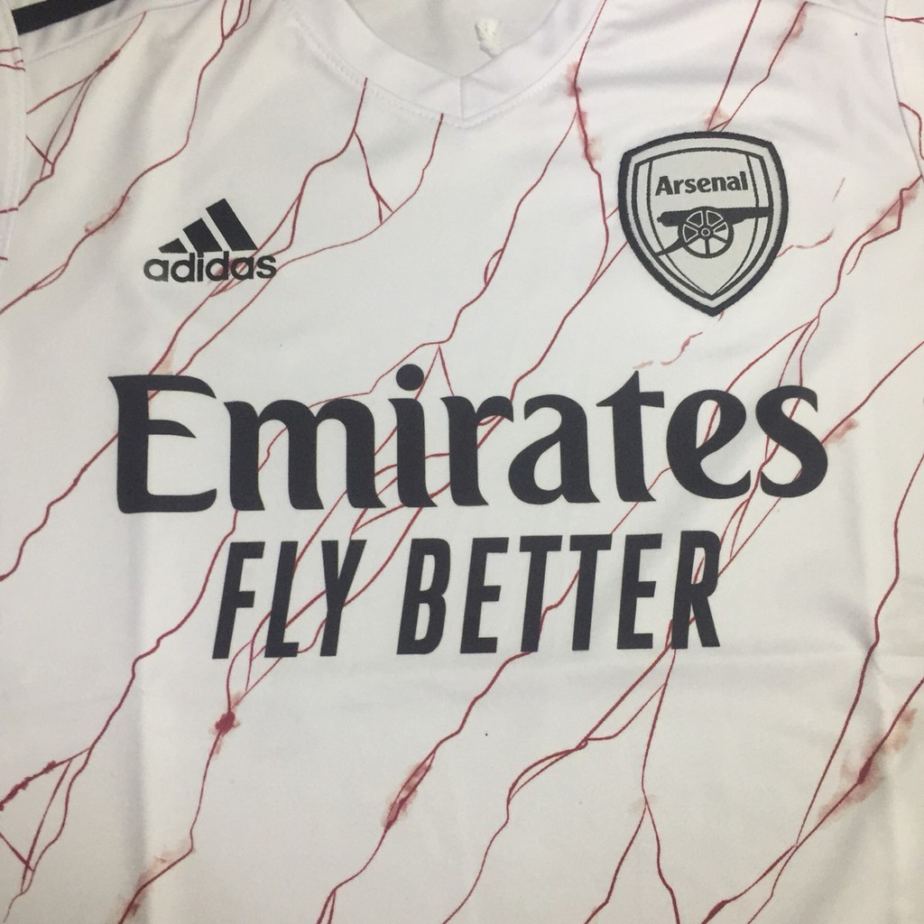 Bộ quần áo bóng đá Arsenal trắng sân khách 2021-FLG | BigBuy360 - bigbuy360.vn