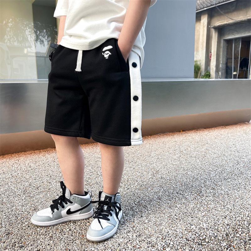 Quần Short Cotton Thoáng Khí In Chữ Phong Cách Đường Phố Nhật Bản Thời Trang Mùa Hè Cho Bé Trai 0505