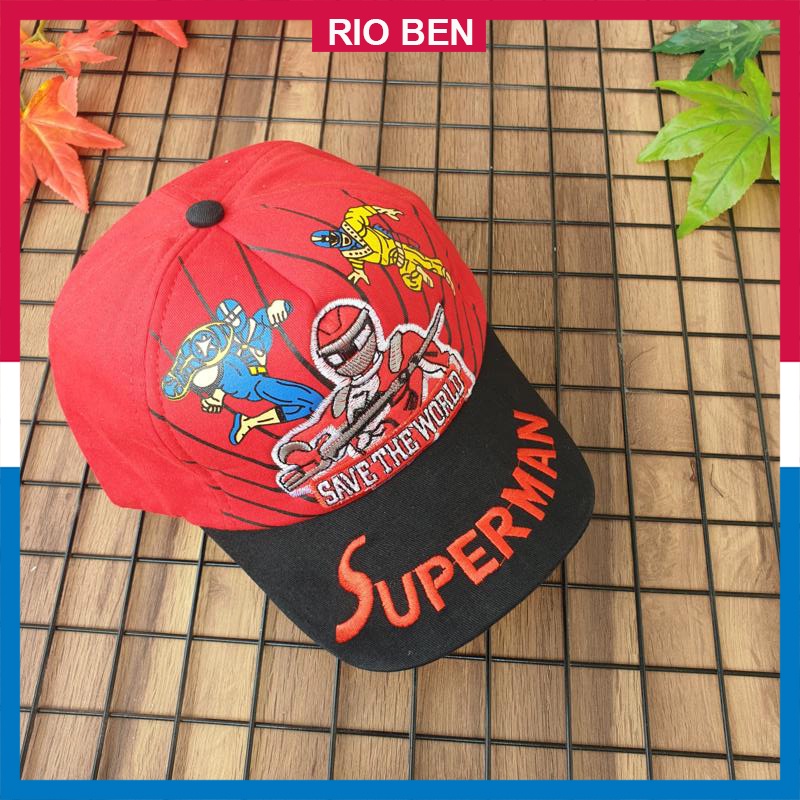 Mũ lưỡi trai thêu hoạt hình cho bé từ 2-7 tuổi RBN095