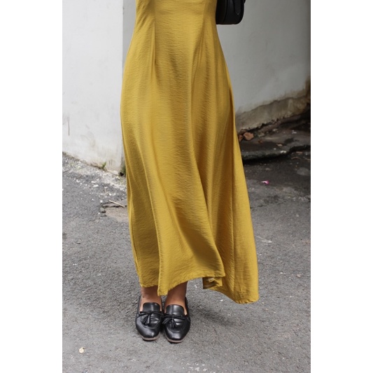 Váy Lụa Linen Hai Dây Dáng Xoè Beb Dress | FLANH