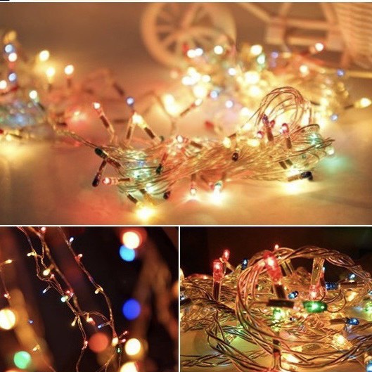 (Xài Điện) Dây Đèn Led Trang Trí 4 Mét 30 Bóng Đom Đóm Nhấp Nháy Fairylight Trang Trí Noel, Tết, Decor Phòng