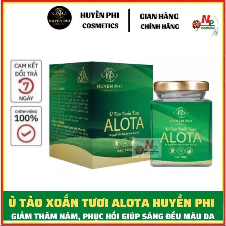 [chính hãng] Ủ Tảo Xoắn Tươi Alota Huyền Phi - 100% Tảo Tươi, cấp ẩm, dưỡng trắng phục hồi da, giảm thâm nám tàn nhang