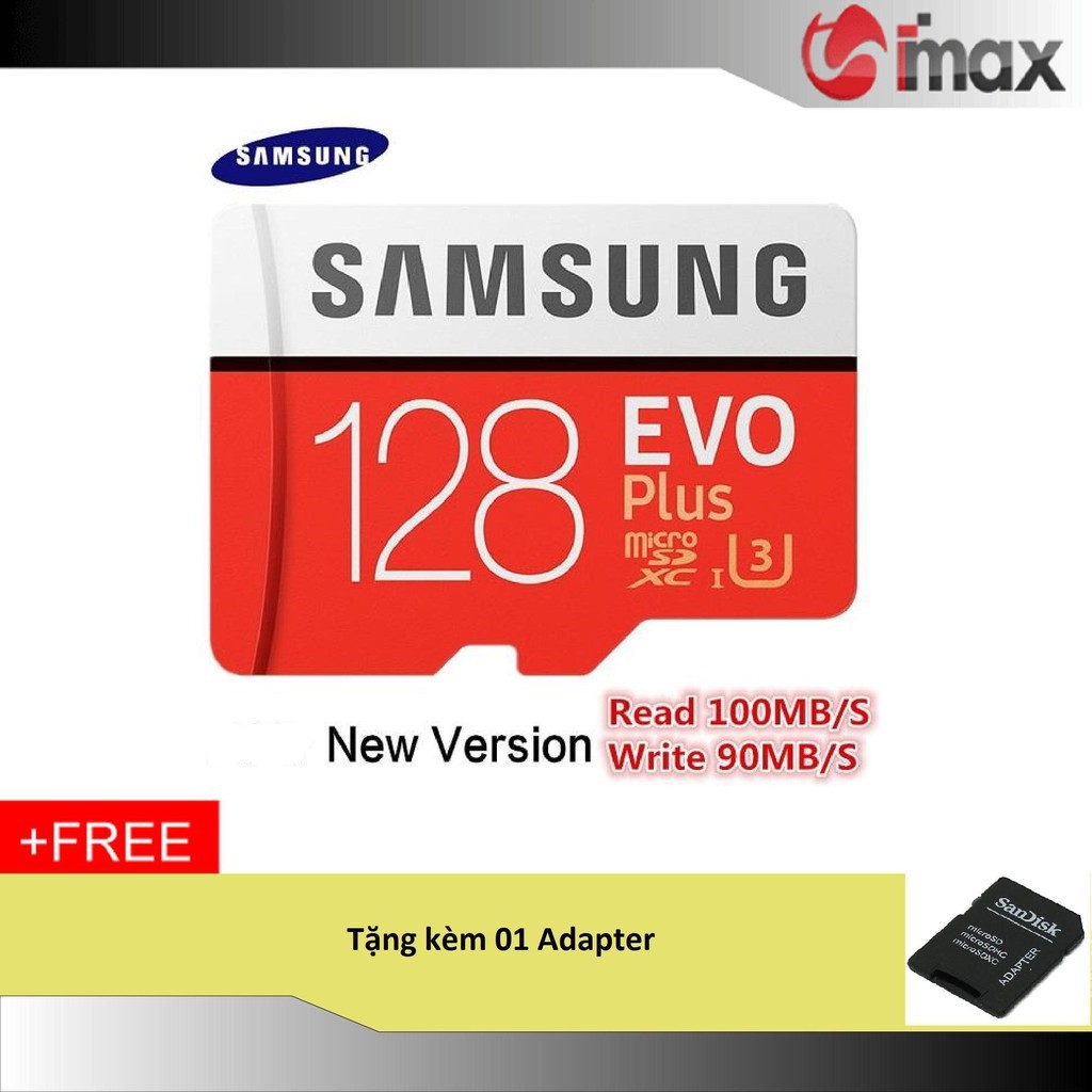 Thẻ Nhớ Sam Sung 100MB/S 128GB EVO Plus 10 Micro SDXC 128GB - Bảo hành 5 năm!