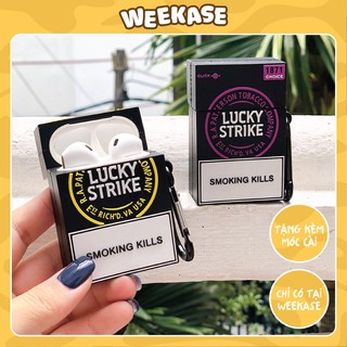 Vỏ bảo vệ hộp sạc tai nghe Apple Airpods 1, 2, Apple Airpods Pro chất liệu cao cấp, chống rơi vỡ hình bao thuốc