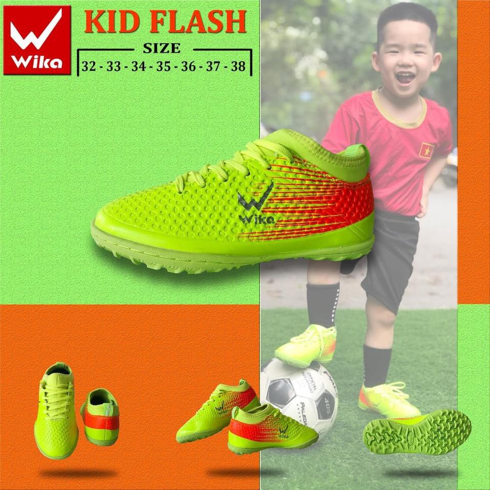 [ Hàng Cao Cấp ] Giày bóng đá trẻ em Wika Kid Flash,giày thể thao trẻ em chính hãng