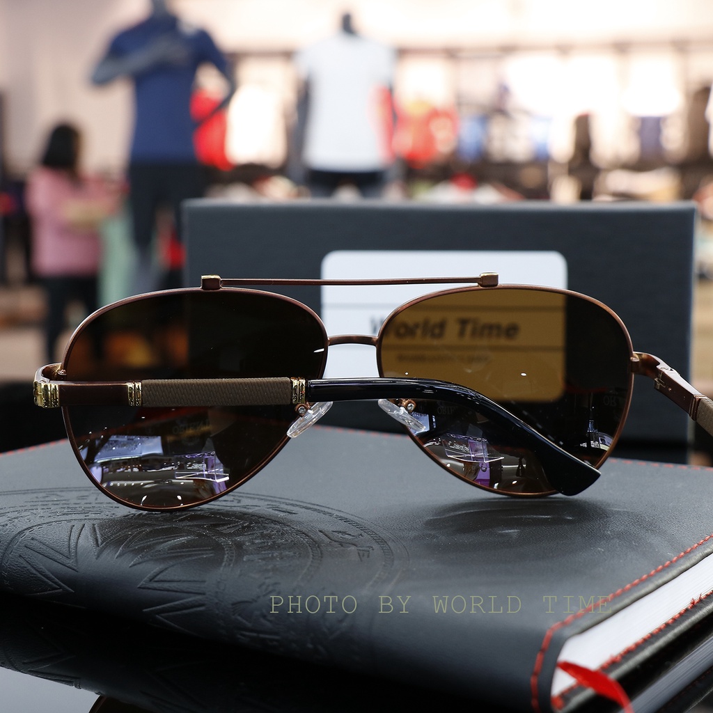 Kính mát nam cao cấp NN nâu full box, bảo hành 12 tháng, tròng Polarized cường lực, chống chói