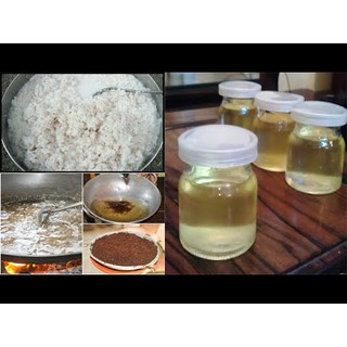 1 lít - Dầu Dừa Nguyên Chất Thủ Công Thơm Lừng - Dùng Làm Đẹp Và Nấu Ăn / Tặng vỏ chai nhựa xịt