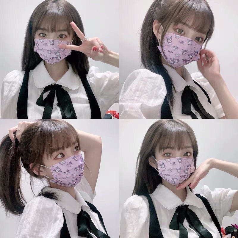 Khẩu Trang Kuromi Cute Nhật Bản Phiên Bản Mới Đáng Yêu