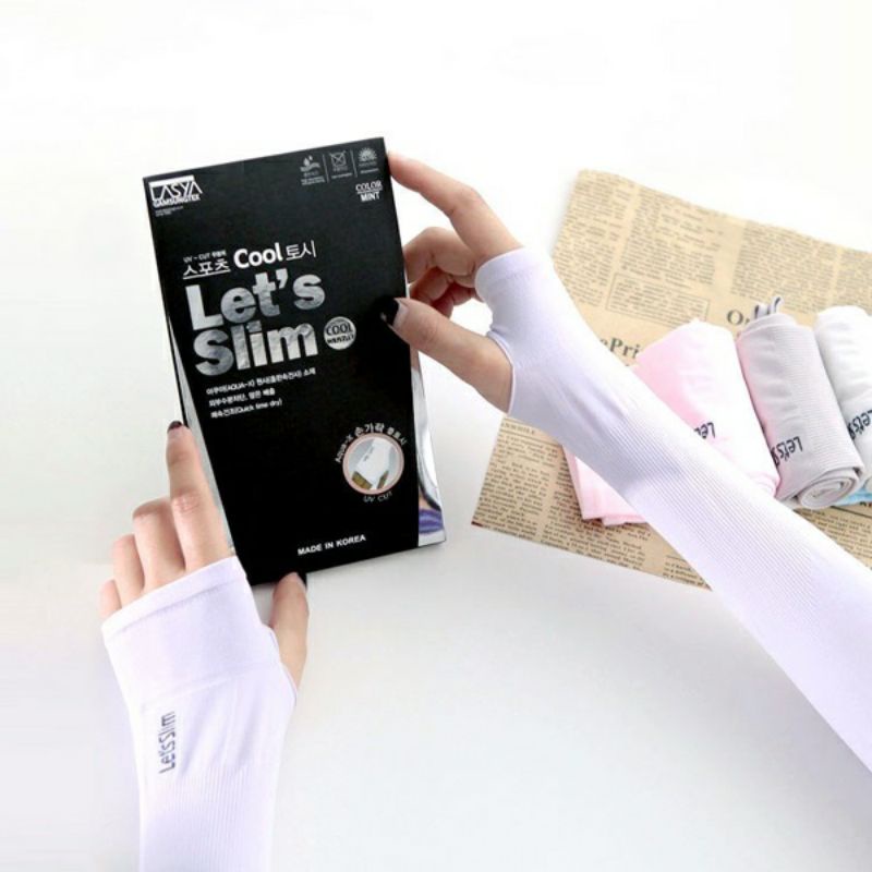 Bộ Đôi Găng Tay Chống Nắng Xỏ Ngón Hàn Quốc Let's Slim Dày Dặn Dành Cho Nam Nữ - Subo Shop