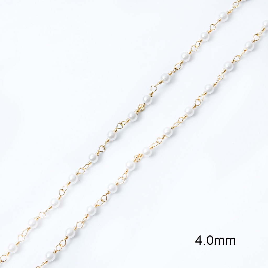 Copper Necklace Chain 18K Gold Copper Handmade Pendant ABS Imitation Pearl For Jewelry Making