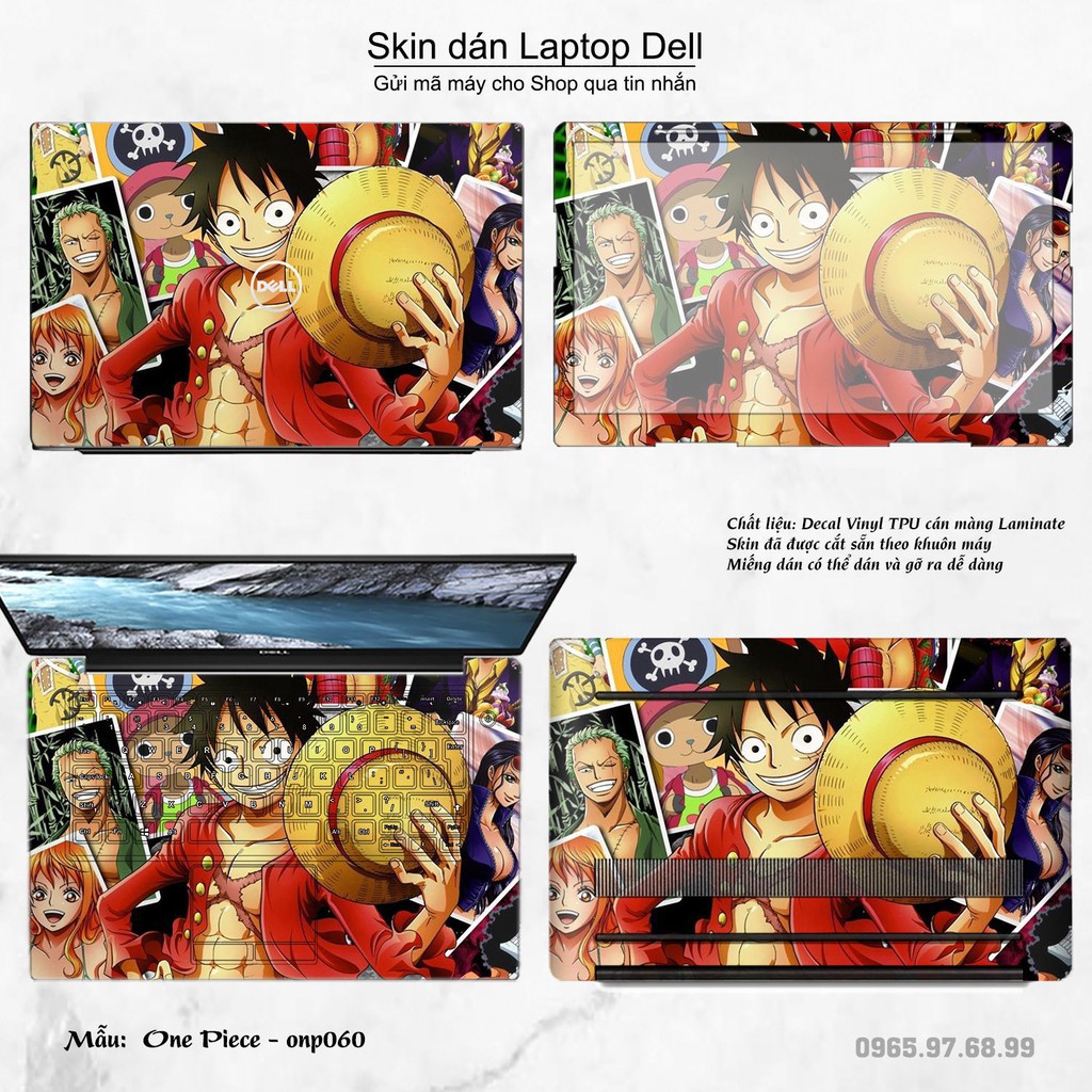 Skin dán Laptop Dell in hình One Piece _nhiều mẫu 3 (inbox mã máy cho Shop)