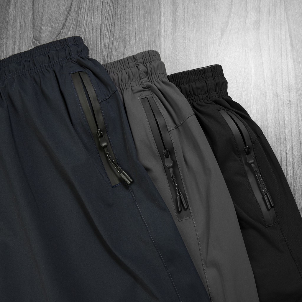 Quần short đùi thể thao nam chất gió co giãn 4 chiều cao cấp thoáng mát mặc mua hè Ni túi zip su | BigBuy360 - bigbuy360.vn