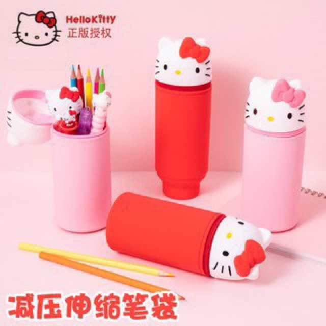 Hộp bút silicon hellokitty dễ thương