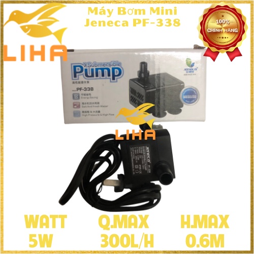 Máy Bơm Jeneca PF-338 (5W-300L/H-0.6M) - Bơm Bể Cá Mini