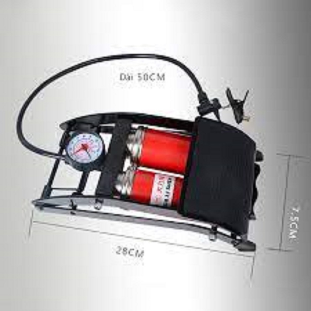 Bơm Hơi 2 bình cho ô tô, xe máy