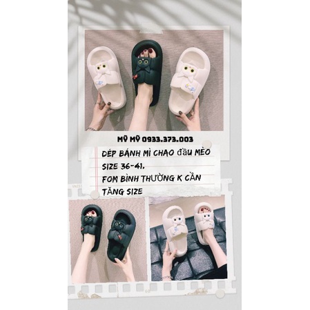 DÉP BÁNH MÌ CHAOOO ĐẦU MÈO TRENDY CỰC HOT. FOM BÌNH THƯỜNG K CẦN TĂNG SIZE.