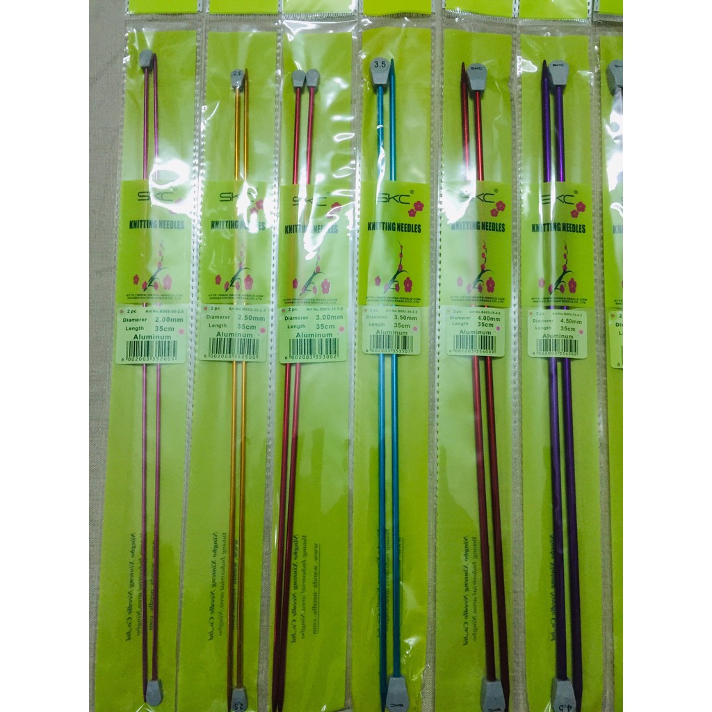 Kim đan thẳng SKC 35cm dùng đan khăn, áo, váy, tất vớ chất lượng