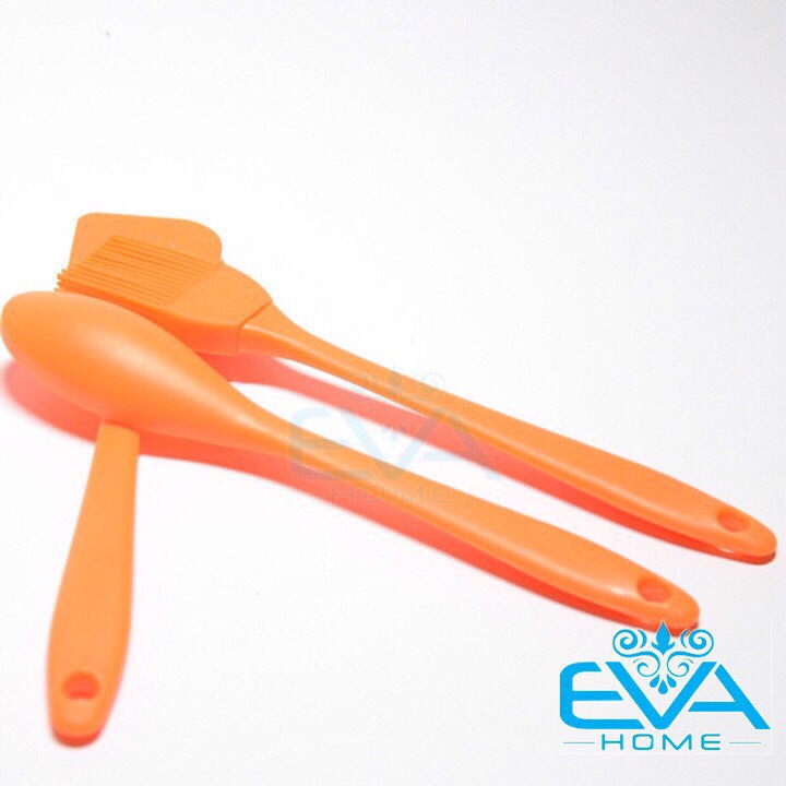 Bộ 3 Dụng Cụ Làm Bánh Gồm Chổi Quét - Muỗng - Cây Vét Bột Silicone