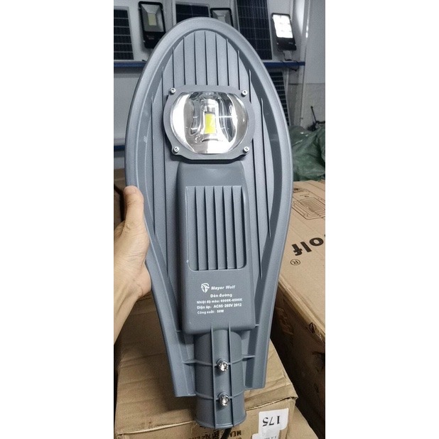 Đèn điện đường hình lá, sân vườn 220V chính hãng Mayor Wolf. chíp led bi cầu lồi công xuát 50W,100W,200W, BH 2 năm300W