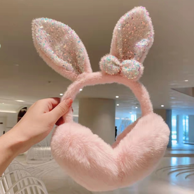 Bông Chụp Tai Hình Tai Thỏ Dễ Thương Phong Cách Lolita