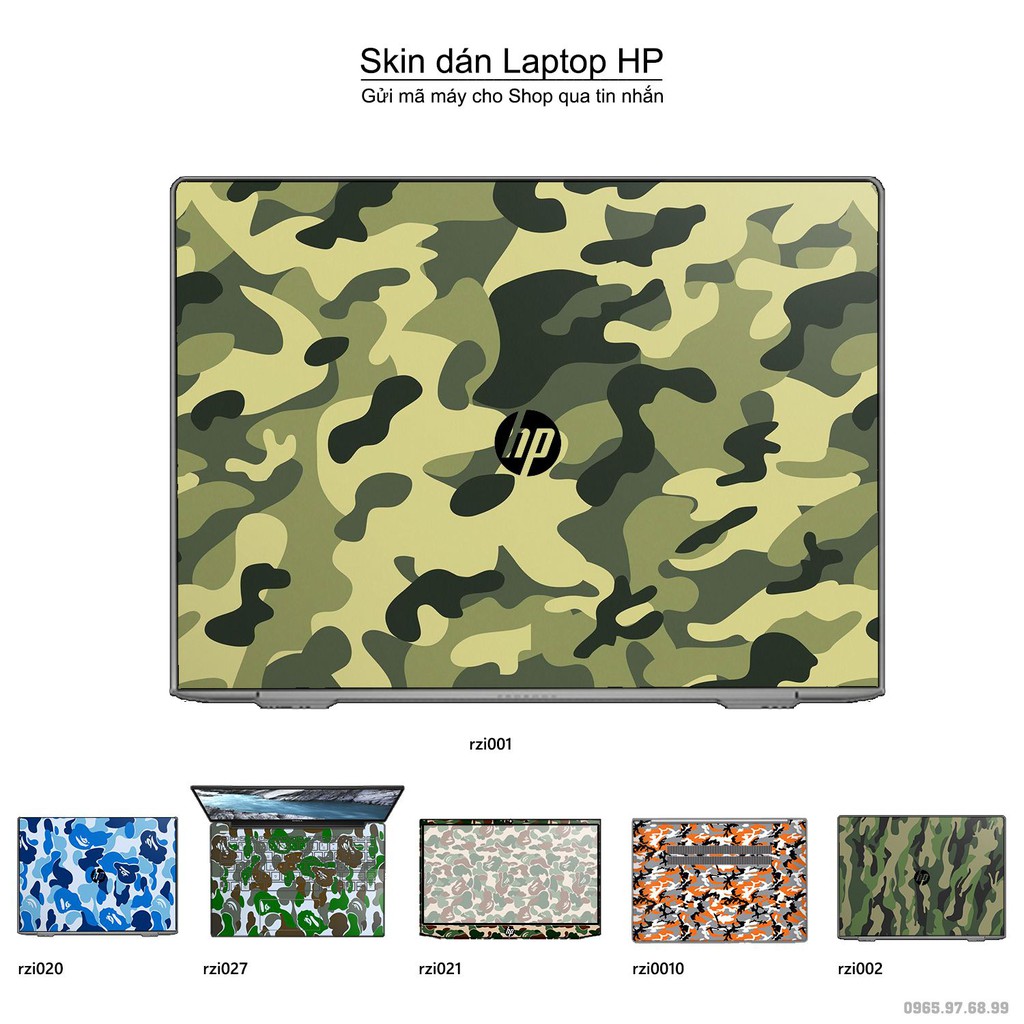 Skin dán Laptop HP in hình rằn ri (inbox mã máy cho Shop)
