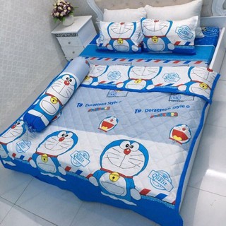 Trọn bộ 5 món chăn ga gối hè chăn trần bông