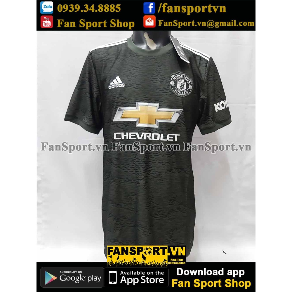 Áo đấu cầu thủ bóng đá Manchester United 2020 2021 away shirt jersey black BNWT