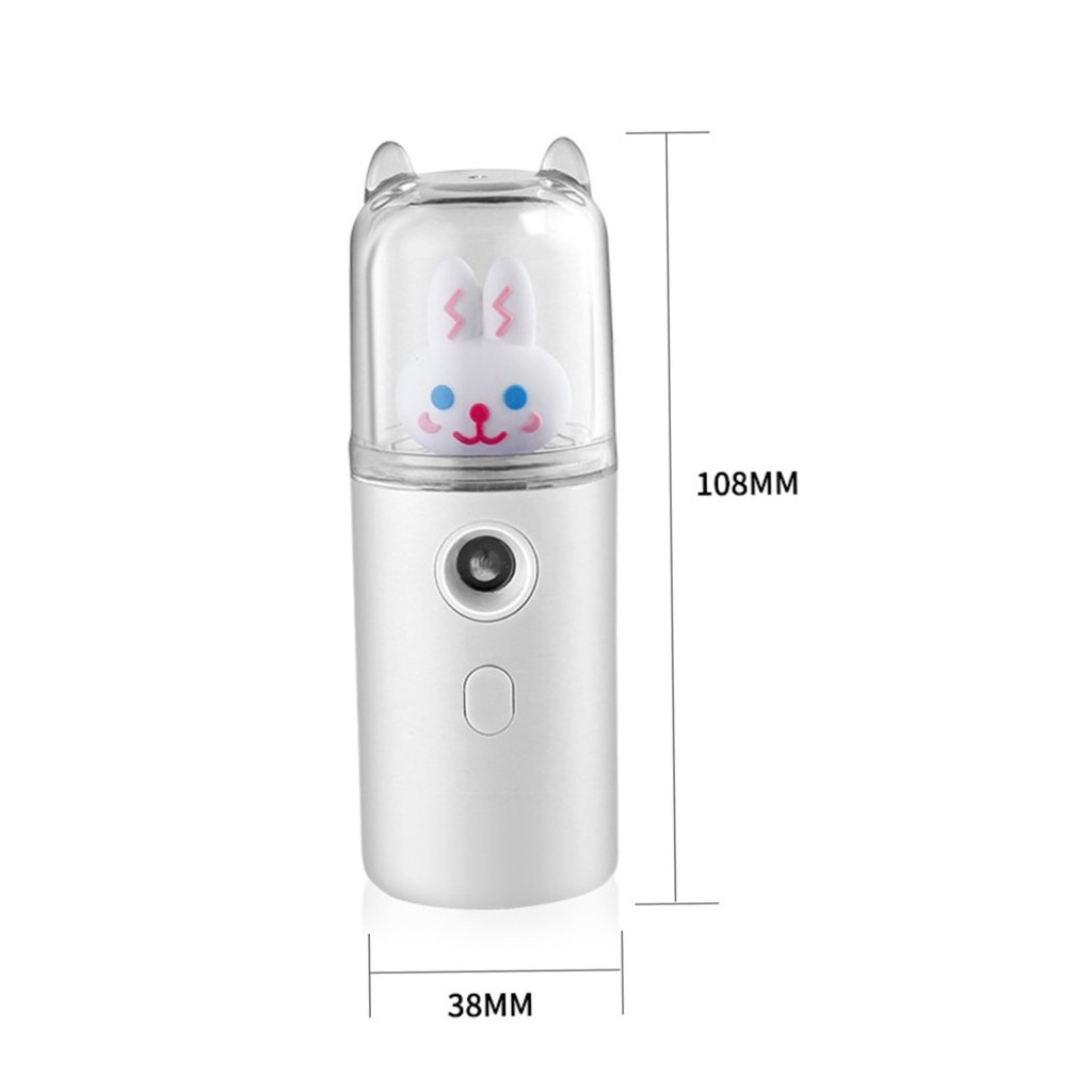 Máy Phun Sương Tạo Ẩm NaNo Mini Giữ Ẩm Cho Da - 2 Hình Thỏ Cute và Bò Sữa Đáng Yêu