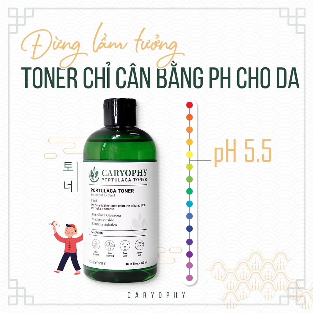 Toner cho da dầu lỗ chân lông to da khô da nhạy cảm da dầu mụn Caryophy 300ml | BigBuy360 - bigbuy360.vn