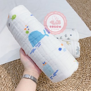Khăn tắm xô 6 lớp siêu đẹp 85x85cm