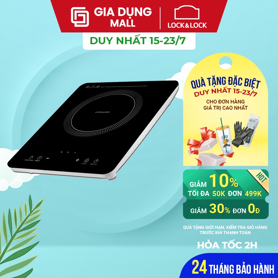 Bếp Điện Từ Đơn Lock&Lock EJI411 (2000W) - BH 12 tháng - Hàng Chính Hãng