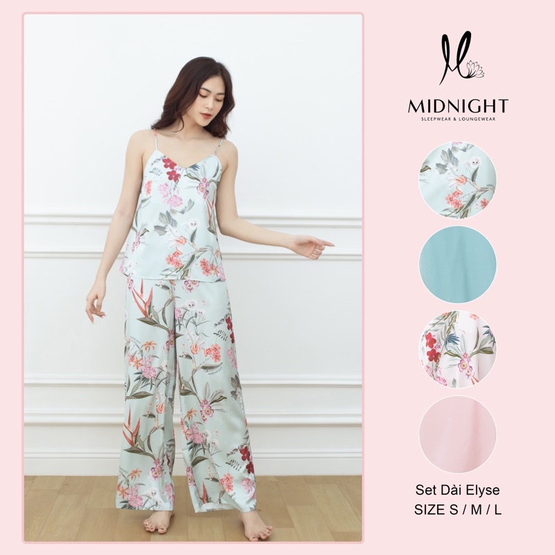 Đô ngủ mặc nhà Set dài in hoa - Midnight Sleepwear