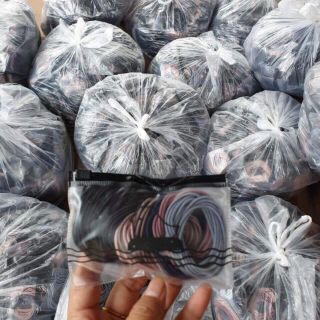 Combo 100 sợi chun đựng túi zip.