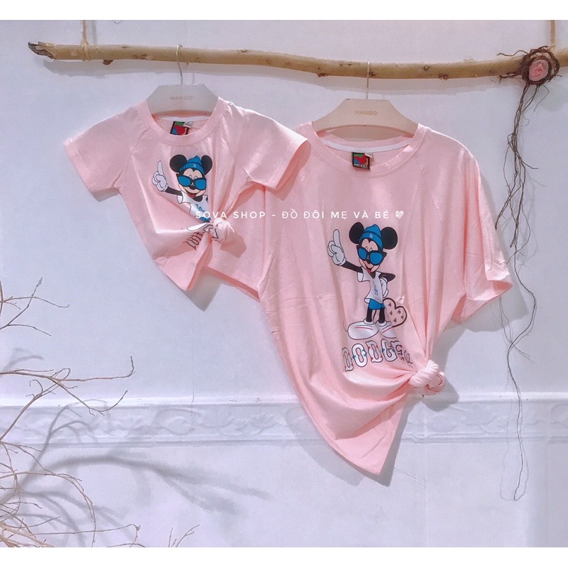 Áo thun gia đình cotton hình chuột (ảnh thật shop chụp)