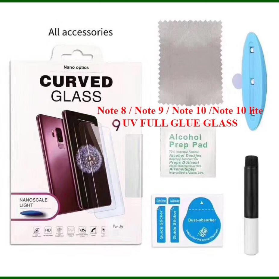 Kính cường lực UV Samsung Galaxy Note 8 / Note 9 / Note 10 / Note 10 lite 4 lớp chống trầy full keo, full màn hình
