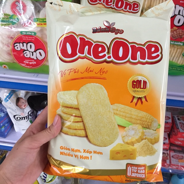 Bánh gạo ngọt vị phô mai ngô One One gói 118g