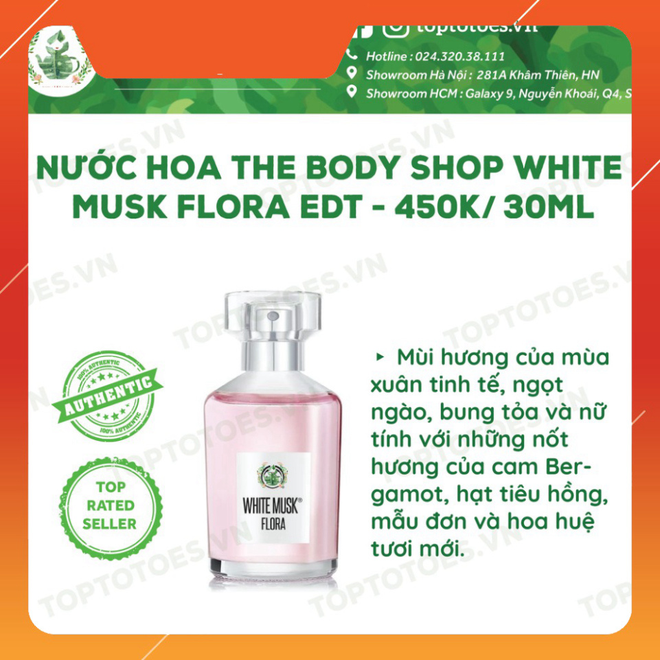 CHI ÂN HÈ Nước hoa The Body Shop White musk/ White musk Flora/ White musk L’eau/ Black musk CHI ÂN HÈ