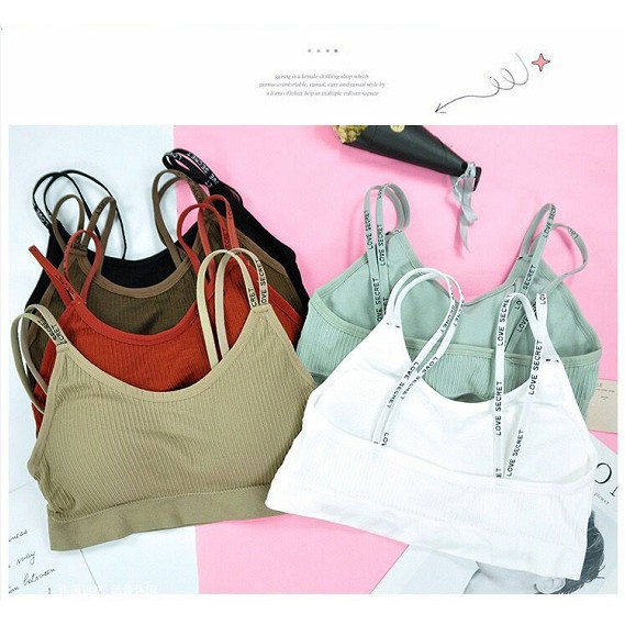 Áo Bra Dây Đôi In Chữ Bra len tăm hai dây 1906 | BigBuy360 - bigbuy360.vn