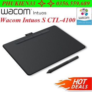 Bảng Vẽ Wacom Intuos S CTL-4100 dùng cho laptop, điện thoại, pc cao cấp tiện lợi, chuyên nghiệp- Hàng Chính Hãng