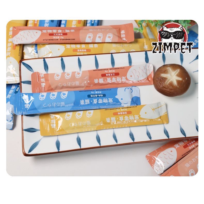Súp thưởng cho mèo Catsnack dạng thanh lẻ 15gr - Súp thưởng cho mèo thơm ngon bổ dưỡng - Đồ ăn vặt cho mèo - Zimpet