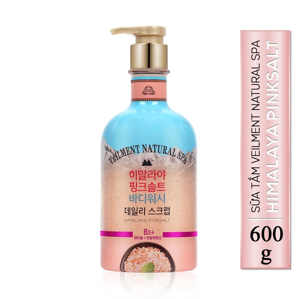 Sữa Tắm Hạt Veilment On The Body Dưỡng Ẩm Và Làm Sáng Da Muối Hồng Himalaya Pinksalt 600g