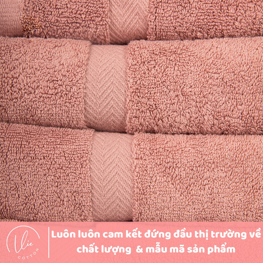 Khăn tắm cao cấp VIECOTTON HNCT1 100% cotton siêu dày siêu mềm mịn thấm hút cam kết giao đúng màu