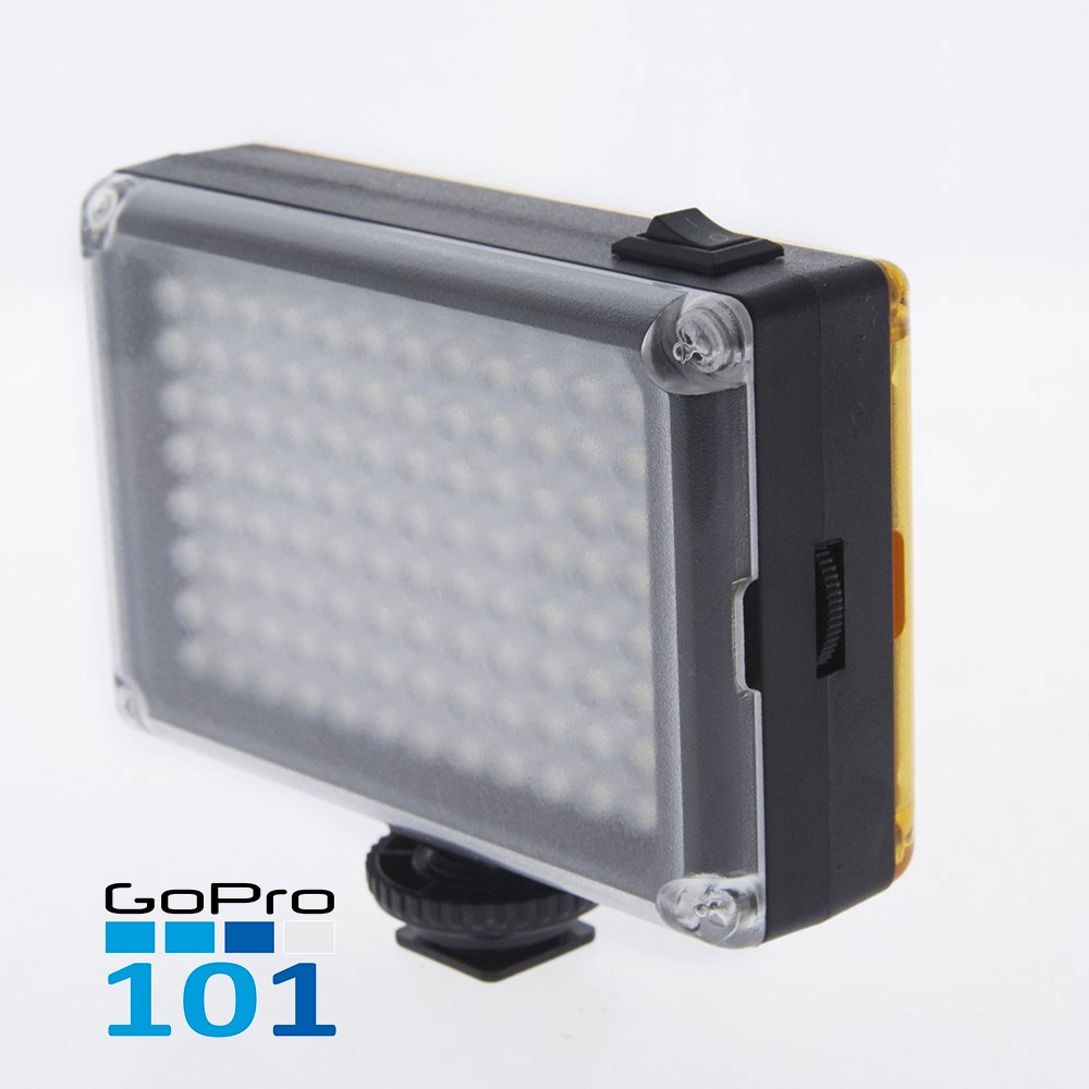 Đèn trợ sáng quay video camera, GoPro 96 LED 112 LED kèm 6 filter màu hỗ trợ chụp ảnh tự sướng tiện lợi - GoPro101