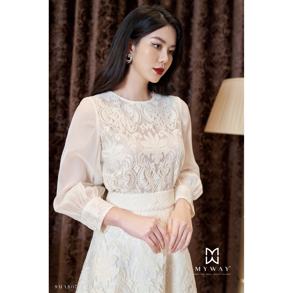 Áo Sơ Mi Nữ MY WAY Phối Ren Cao Cấp 9MAB0707