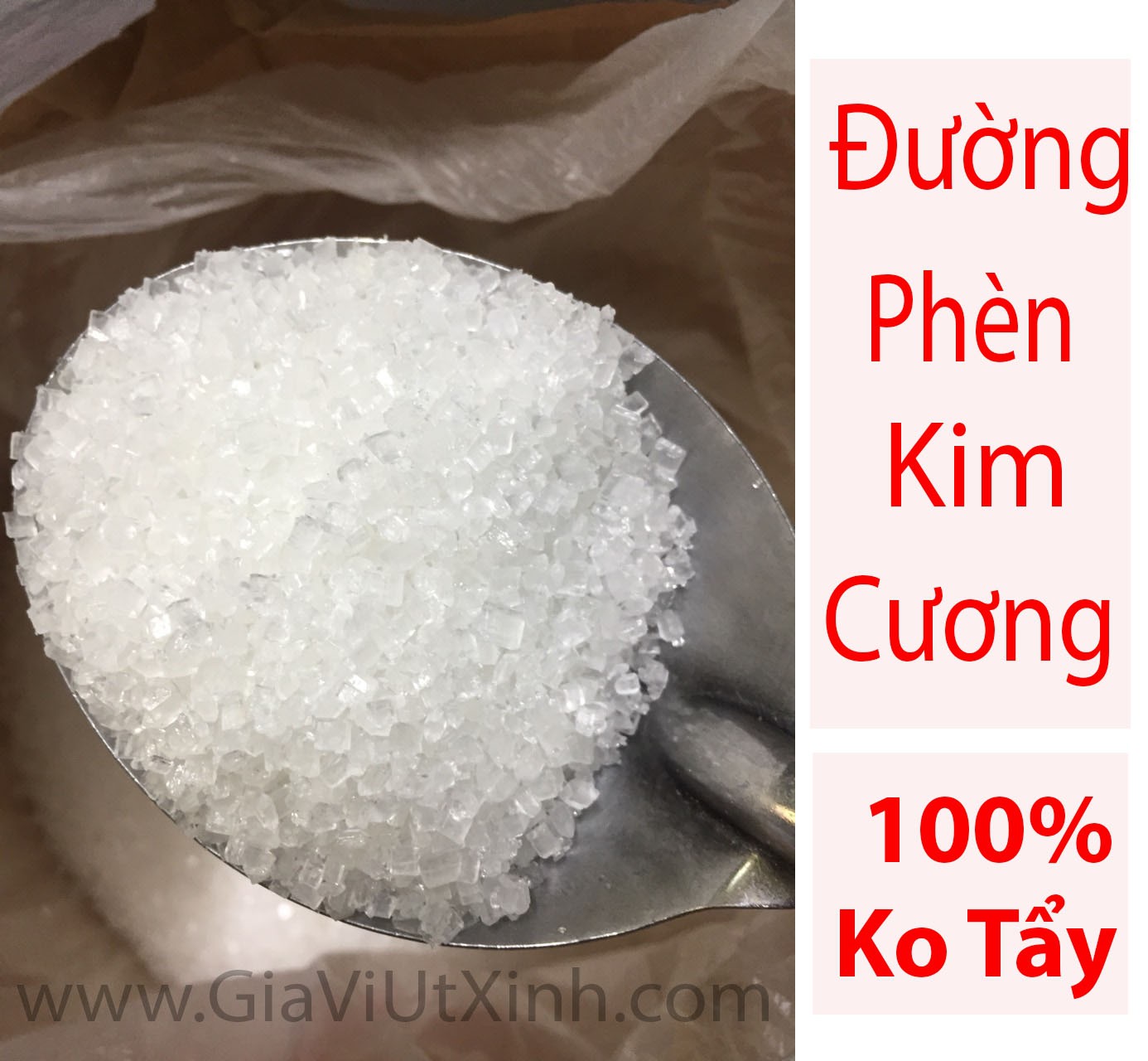 ĐƯỜNG PHÈN KIM CƯƠNG 100G - ĐƯỜNG PHÈN HẠT NHỎ