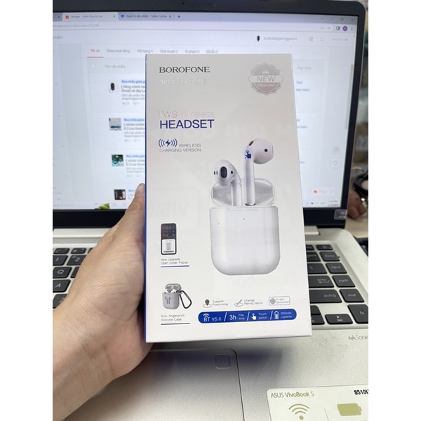 TAI NGHE BLUETOOTH BOROFONE BE30 PLUS-TWS 5.0 - tặng case