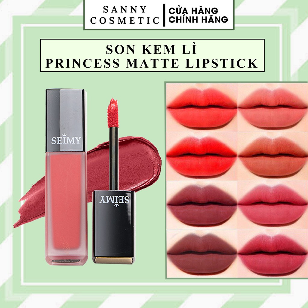 [CHÍNH HÃNG] Son kem lì Seimy - Princess Lipstick Matte - Son thiên nhiên an toàn cho bà bầu, kháng nước, nhiều dưỡng