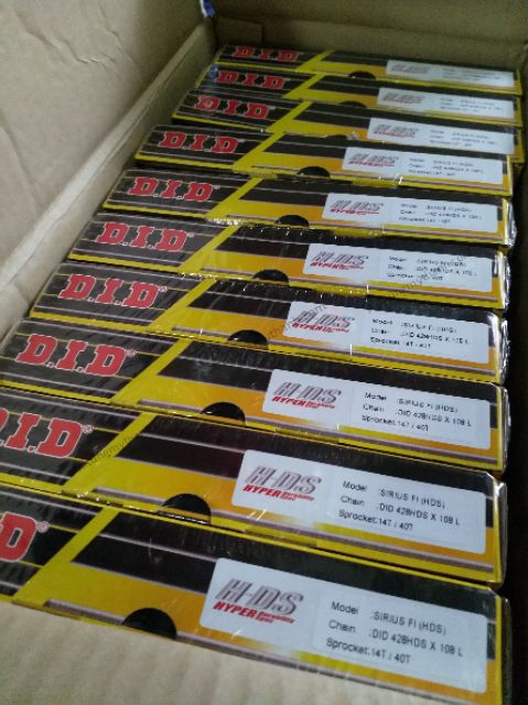 Nhông sên dĩa xe Sirius FI sên 10 ly DID