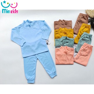 Quần Áo Trẻ Em Thu Đông Thun Gân Cổ Lọ 3 Phân Giá Rẻ [Hàng Xuất Xịn] Đồ Bộ Thun Gân Cho Bé Trai Bé Gái